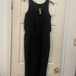 LOFT Black Sleeveless Jumpsuit